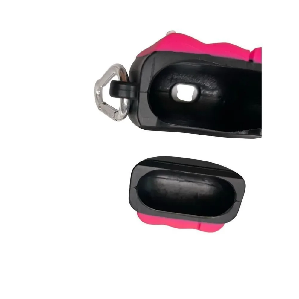 Pink Lips 3D Silicone AirPods Pro Case Shockproof Cover With Carabiner Clip